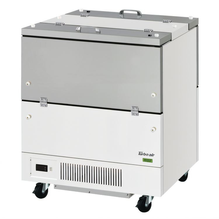 Product image #1 for Turbo Air Super Deluxe 34-Inch Dual-Sided Milk Cooler Cart, 12.21 Cu. Ft., 8-Crate Capacity
