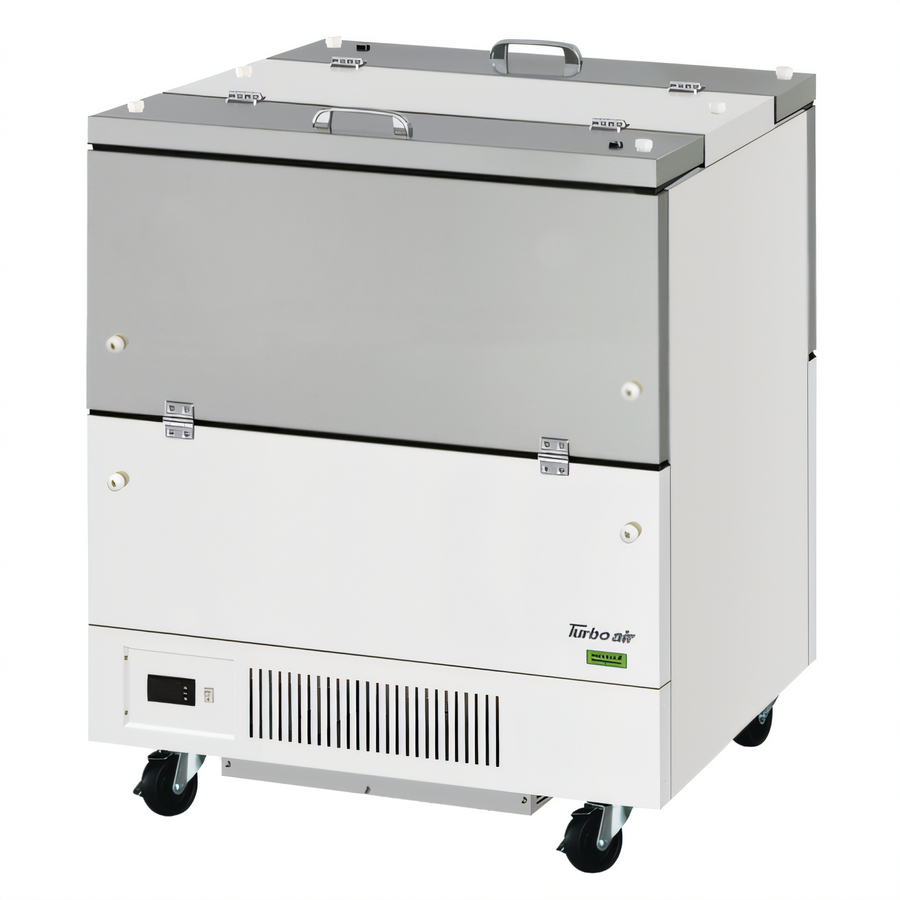 Product image #1 for Turbo Air Super Deluxe 34-Inch Dual-Sided Milk Cooler Cart, 12.21 Cu. Ft., 8-Crate Capacity