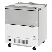 Turbo Air Super Deluxe 34-Inch Dual-Sided Milk Cooler Cart, 12.21 Cu. Ft., 8-Crate Capacity