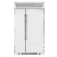 48 Inch Two-Section Side-by-Side Reach-In Refrigerator/Freezer with Solid Stainless Steel Doors