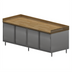 Thumbnail image #1 for BK Resources 96 Inch x 30 Inch Chef Table with Cabinet Base, Hinged Doors, and Hard Maple Bakers Top