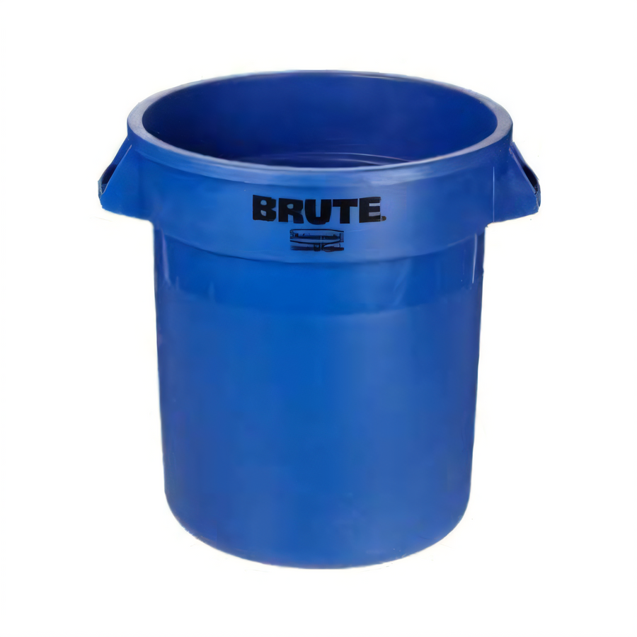 Product image #1 for Rubbermaid Commercial BRUTE 55-Gallon Round Trash Container Without Lid, Blue