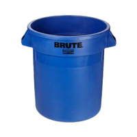 Rubbermaid Commercial BRUTE 55-Gallon Round Trash Container Without Lid, Blue
