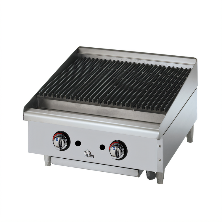 Product image #1 for Star-Max 24-Inch Countertop Lava Rock Gas Charbroiler, 80,000 BTU, Natural Gas