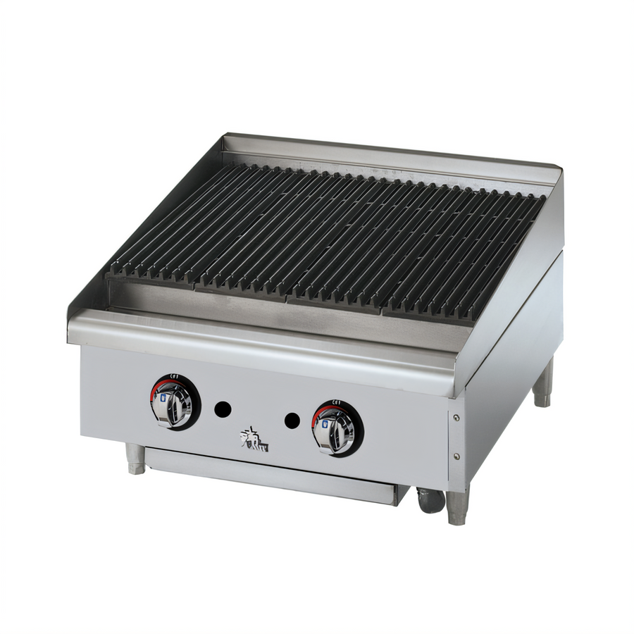 Product image #1 for Star-Max 24-Inch Countertop Lava Rock Gas Charbroiler, 80,000 BTU, Natural Gas