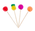 Thumbnail image #1 for Town Equipment 4-Inch Wooden Assorted Fruit Cocktail & Food Picks, 100/Pack, 100 Packs/Case