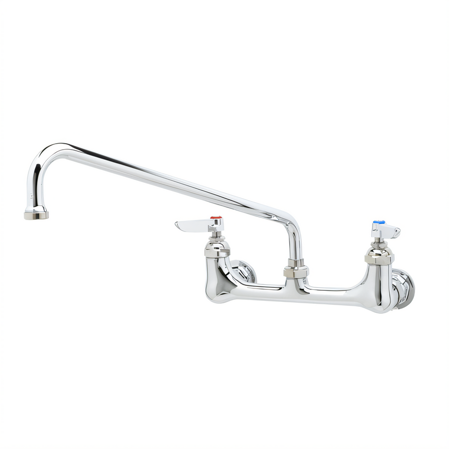 Product image #1 for T&S Brass B-2299 8-Inch Wall Mount Mixing Faucet with 14-Inch Swing Nozzle