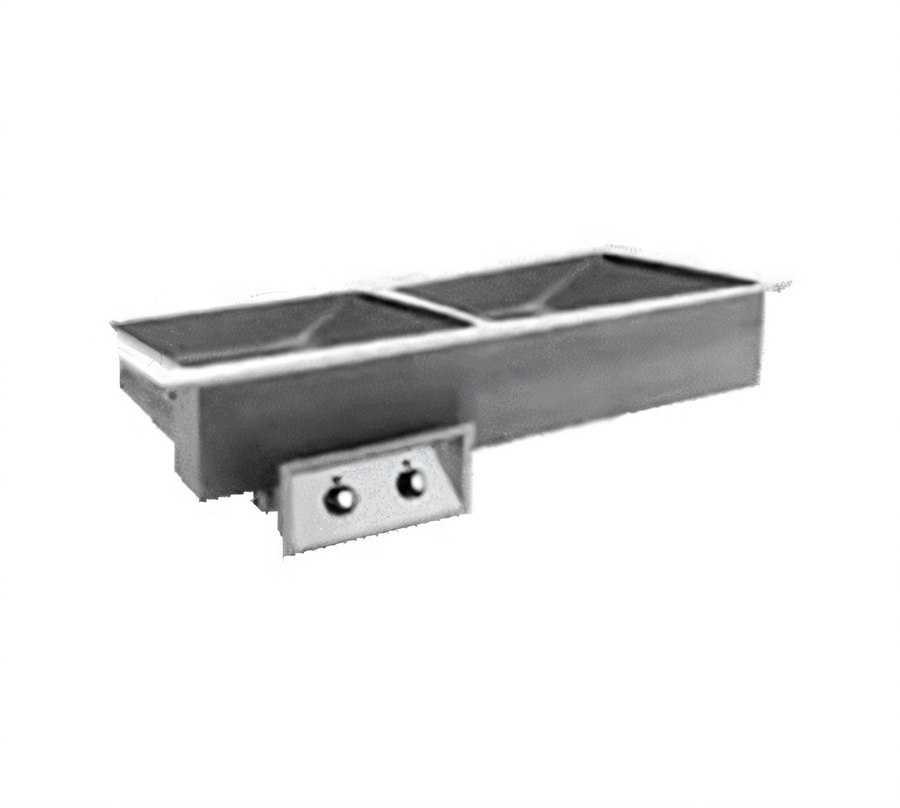 Product image #1 for Randell Custom & Serving 9560-2N-DM Narrow Drop-In Electric Hot Food Well, 2-Pan, Wet Operation, with Drains & Manifold