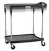 Thumbnail image #1 for Metro myCart Plus 2-Shelf Adjustable-Height Polymer Utility Bus Cart, Black