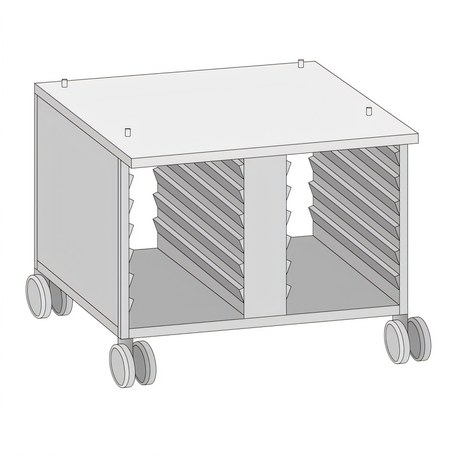 Product image #1 for RATIONAL UG II Mobile Oven Stand for SCC 61/CMP 101 Series, 14 Supporting Rails