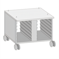 RATIONAL UG II Mobile Oven Stand for SCC 61/CMP 101 Series, 14 Supporting Rails