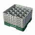 Thumbnail image #2 for Cambro Camrack Full Size 20-Compartment Glass Rack with 5 Soft Gray Extenders, Sherwood Green