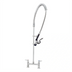 Thumbnail image #2 for T&S Brass EverSteel Stainless Steel 8-Inch Centers Deck-Mount Pre-Rinse Mixing Faucet with Wall Bracket