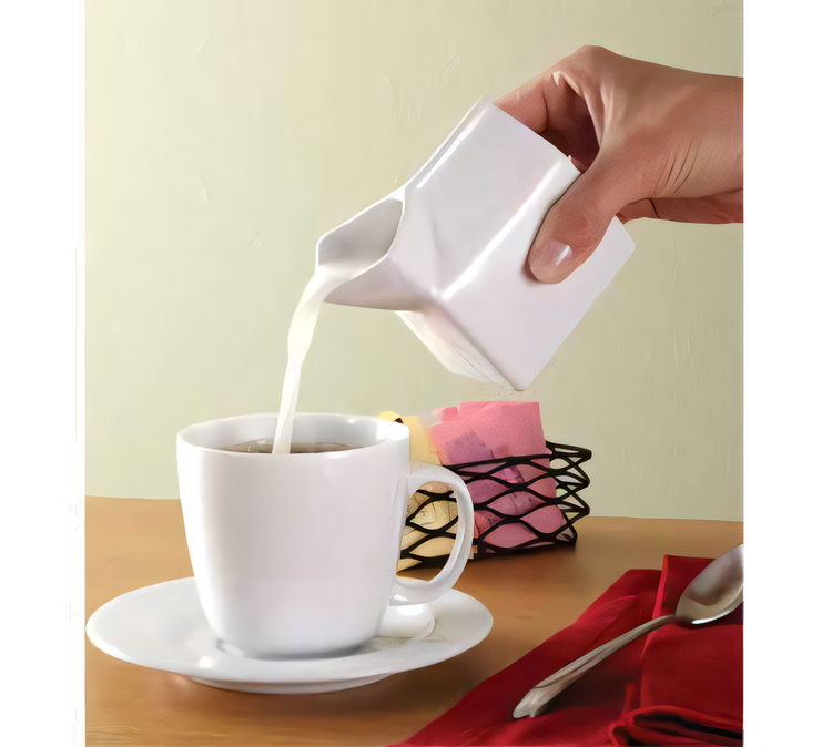 Product image #1 for American Metalcraft Ceramic Milk Carton Creamer, 5 oz., With Spout, No Handle