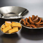 Thumbnail image #1 for American Metalcraft HMRD16 Hammered Stainless Steel Serving Bowl, 168 oz., 16-1/4" Diameter, 2-3/4" High Case of 6