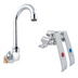Thumbnail image #1 for John Boos Double Pedal Knee Valve with Splash-Mounted 3-1/2 Inch Gooseneck Spout for Hand Sink