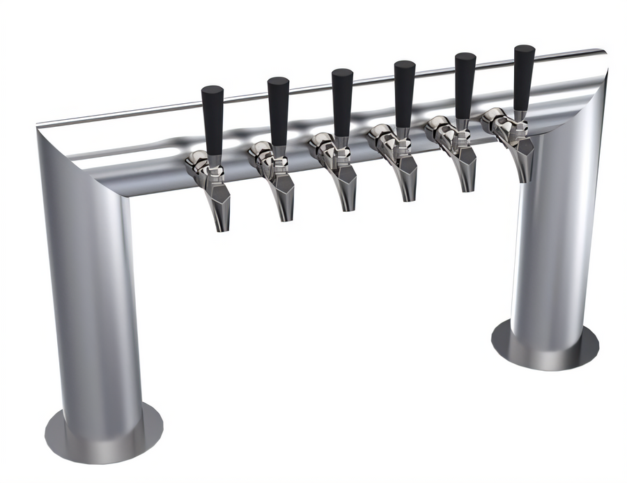 Product image #1 for Krowne 6-Faucet Pass-Thru Beer Tower, Air Cooled, Brushed Stainless Steel, 31-Inch