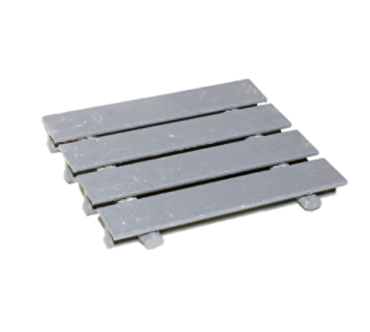 Product image #1 for Eagle Group Replacement Subway-Style Gray Wide T-Bar Fiberglass Grating, 15 x 15 in., for 18-Inch Floor Troughs, ADA Compliant