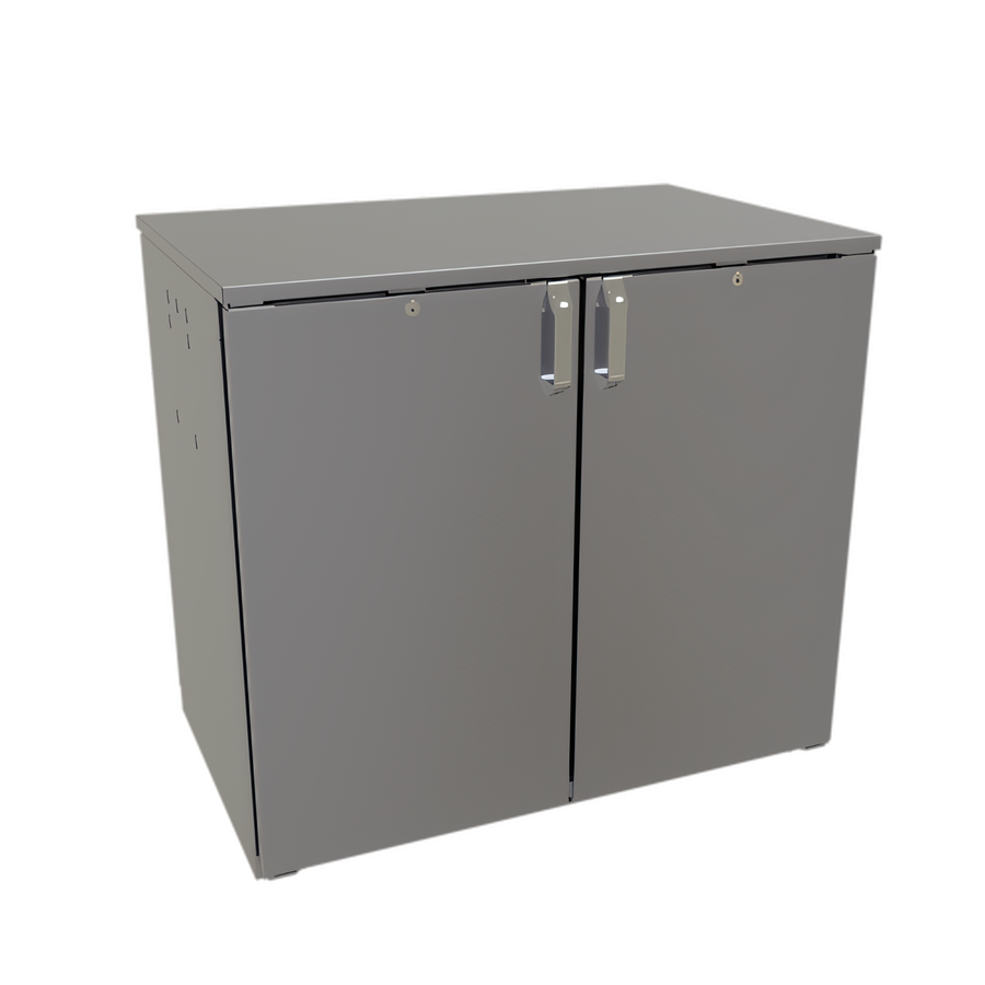 Product image #1 for Glastender One-Zone Pass-Thru Remote Refrigeration Back Bar Cooler, 40-Inch, Two-Section