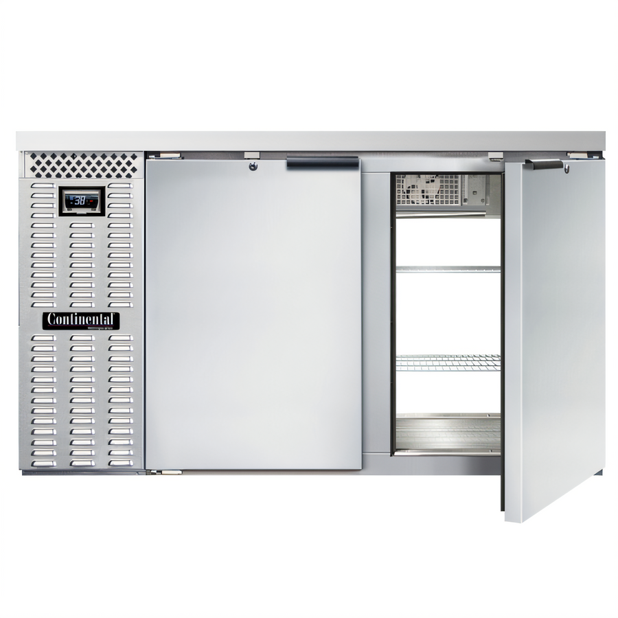 Product image #1 for Continental Refrigerator BB59NSSPT 59" Pass-Thru Refrigerated Back Bar Cooler with Solid Doors