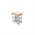 Thumbnail image #1 for John Boos Cucina Elegante 30-Inch x 20-Inch Maple Butcher Block Cart with Stainless Steel Drawer and Shelves