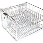 Thumbnail image #1 for Henny Penny 64066@PF Medium Mesh Floor Fryer Basket with Locking Handle and Legs for PFE-500 Pressure Fryer