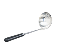 Kool-Touch® Hollow Handle Buffetware Ladle, 4 oz., 12-9/16 Inch, Stainless Steel With Black Insulated Handle