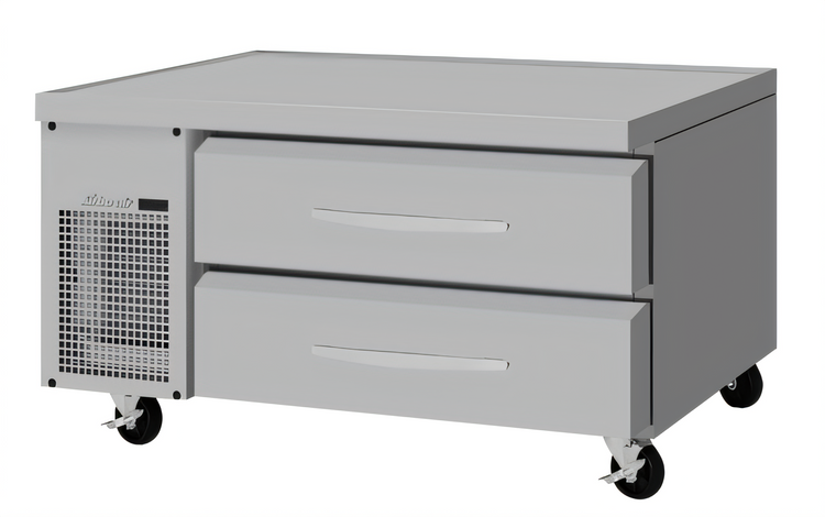 Product image #1 for Turbo Air PRO Series Single-Section 48-Inch Freezer Chef Base with 2 Stainless Steel Drawers, Stainless Steel Top