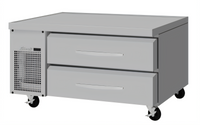 Turbo Air PRO Series Single-Section 48-Inch Freezer Chef Base with 2 Stainless Steel Drawers, Stainless Steel Top