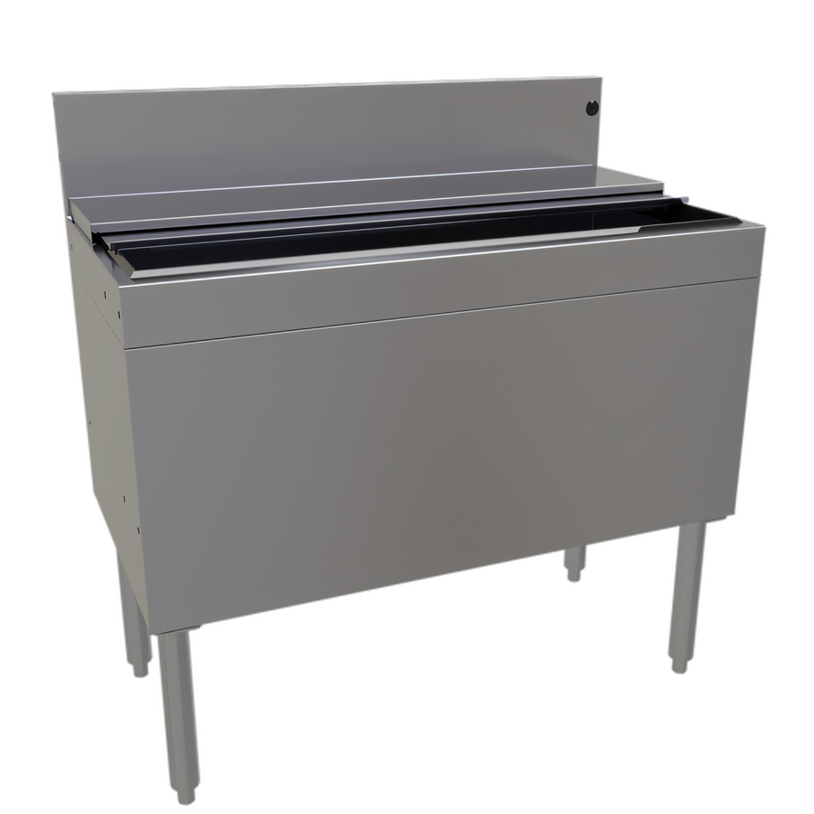 Product image #1 for Glastender Extra Deep Underbar Ice Bin with 10-Circuit Cold Plate, 139 lb. Ice Capacity, 36-Inch W x 19-Inch D