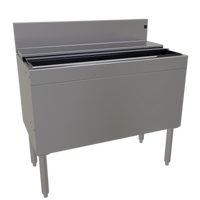Glastender Extra Deep Underbar Ice Bin with 10-Circuit Cold Plate, 139 lb. Ice Capacity, 36-Inch W x 19-Inch D