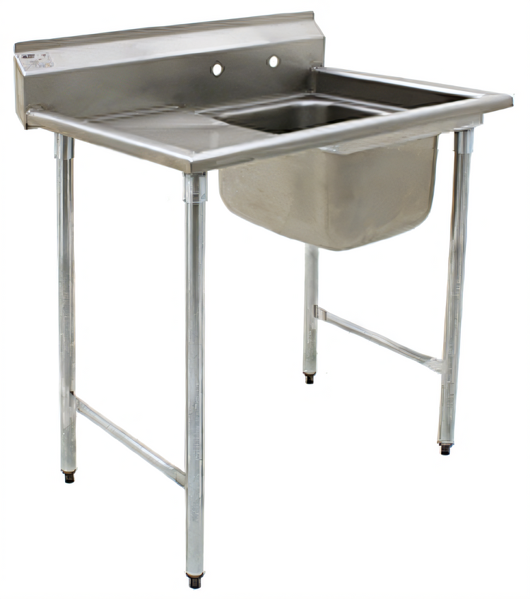 Product image #1 for Eagle Group 2-Compartment 430 Stainless Steel Sink with Left Drainboard, 56-5/8 Inch
