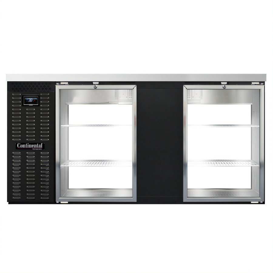 Product image #1 for Continental Refrigerator BB69NGDPT 69" Four-Glass Door Pass-Thru Refrigerated Back Bar Cooler