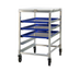 Thumbnail image #1 for New Age Mobile Half-Height Bakery Bun Pan Rack, 5-Pan, End-Load, Aluminum