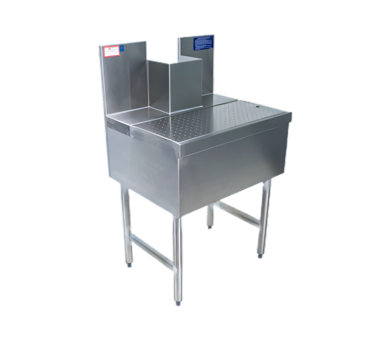 Product image #1 for Micro Matic 24-Inch x 24-Inch Underbar Beer Drainer with 304 Stainless Steel Construction and Adjustable Bullet Feet