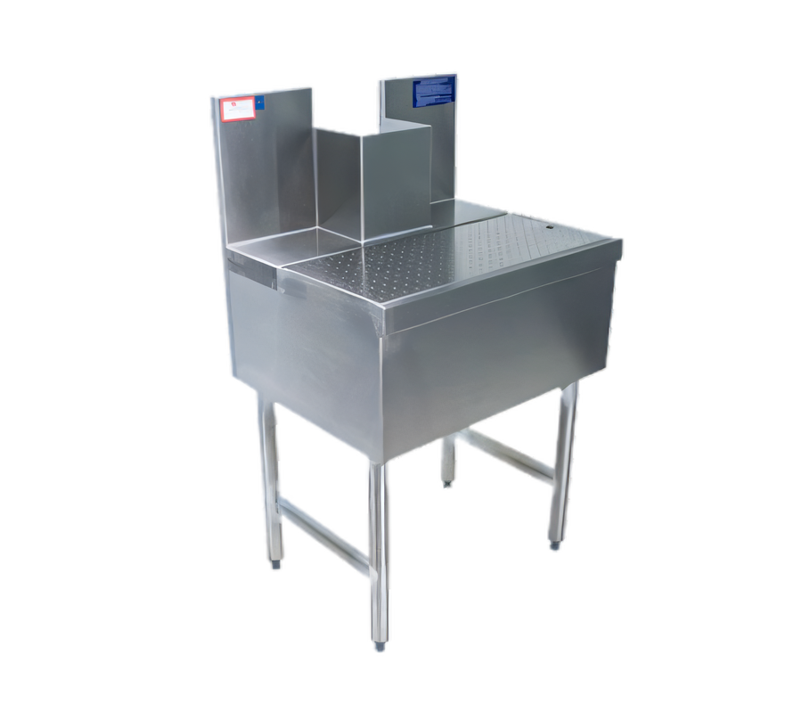 Product image #1 for Micro Matic 24-Inch x 24-Inch Underbar Beer Drainer with 304 Stainless Steel Construction and Adjustable Bullet Feet