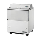 Thumbnail image #1 for True Mfg. - General Foodservice TMC-34-SS-HC Mobile School Milk Cooler, 8-Crate Forced-Air, White Exterior, Stainless Steel Interior