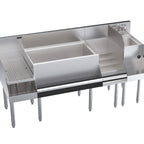 Thumbnail image #1 for Krowne Royal Series KR24-W66C-10 66-Inch Underbar Ice Bin/Cocktail Station with Blender Sink, Liquor Display & 10-Circuit Cold Plate