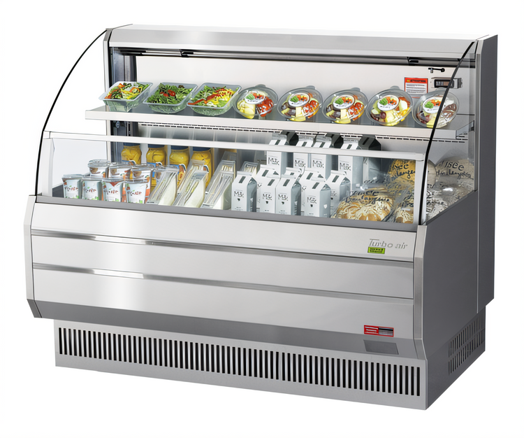 Product image #1 for Turbo Air Low-Profile Horizontal Open Display Merchandiser, 12.3 Cu. Ft., Stainless Steel