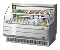 Turbo Air Low-Profile Horizontal Open Display Merchandiser, 12.3 Cu. Ft., Stainless Steel