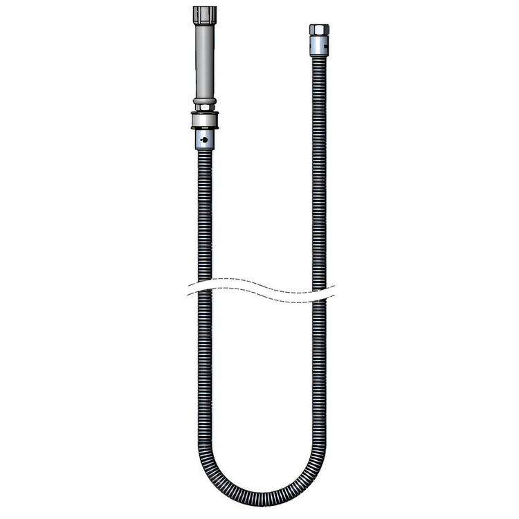 Product image #1 for T&S Brass 68 15/16-Inch Flexible Stainless Steel Replacement Hose with Gray Handle and Pre-Rinse Swivel