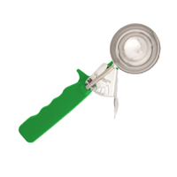 Crestware #12 Deluxe Thumb Lever Disher, 2 to 3 oz, Green Ergonomic Handle