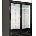 Thumbnail image #1 for Kelvinator Commercial KCHSGM48R 48 Cu. Ft. 2-Section Sliding Glass Door Merchandiser Refrigerator, Self-Contained Bottom-Mount