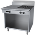 Thumbnail image #1 for Garland Cuisine Series Heavy Duty 36-Inch Gas Combination Top Range with 2 Open Burners, Right 18-Inch Even Heat Hot Top, and Storage Base