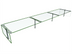 Thumbnail image #1 for Hatco Flav-R-Shield ES53-96 3-Bay Stationary Double-Sided Self-Service Sneeze Guard