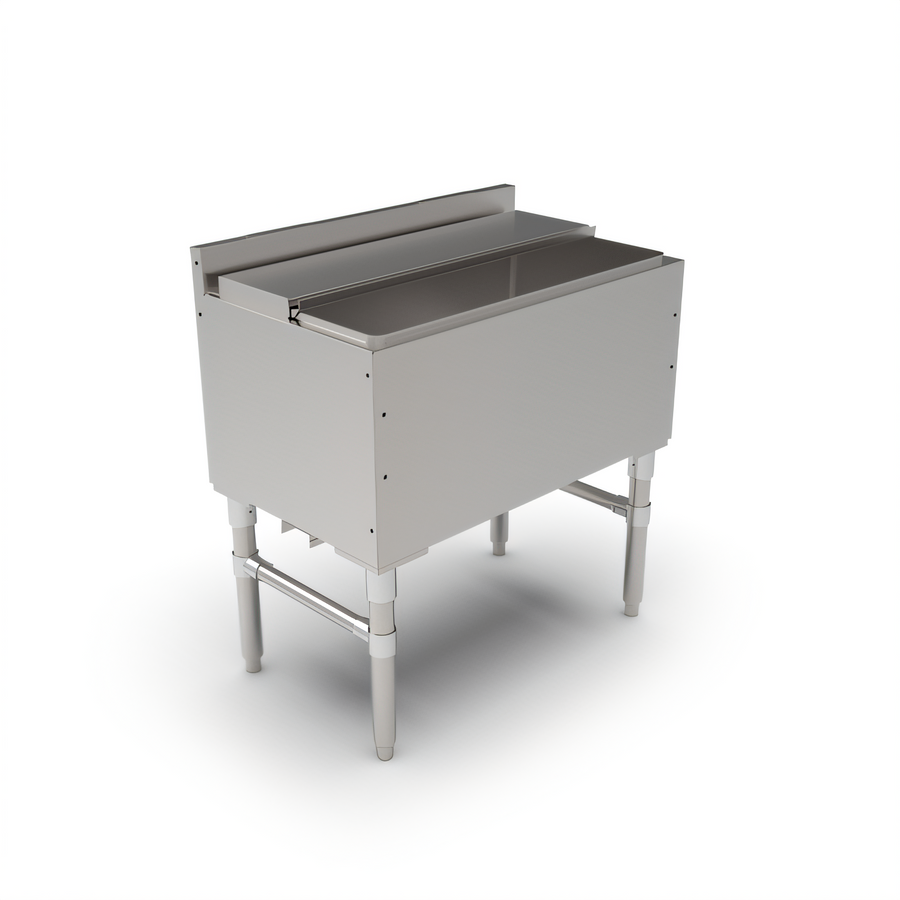 Product image #1 for John Boos Slim-Line 30-Inch Underbar Ice Bin/Cocktail Unit with 7-Circuit Cold Plate
