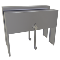 Glastender 17-Inch Double Speed Rail Locking Cover, Stainless Steel