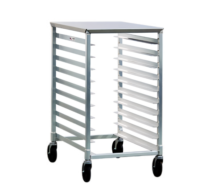Product image #1 for New Age Mobile Half-Size Aluminum Bun Pan Rack with Stainless Steel Top, 10-Pan Capacity