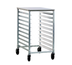 Thumbnail image #1 for New Age Mobile Half-Size Aluminum Bun Pan Rack with Stainless Steel Top, 10-Pan Capacity
