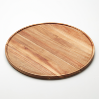 16-Inch Round Acacia Wood Serving Board